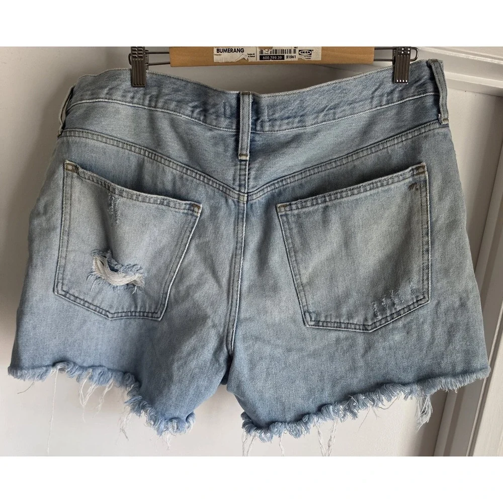 Madewell Women Shorts Size 39W 5in Inseam Light Blue 100% Cotton Bermuda